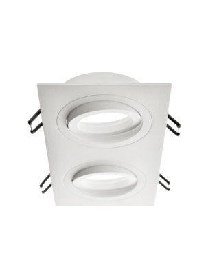 Aro redondo basculante duplo branco – GU10