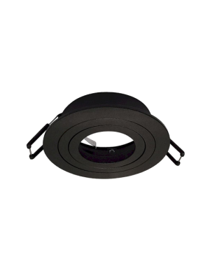 Aro redondo basculante negro – GU10